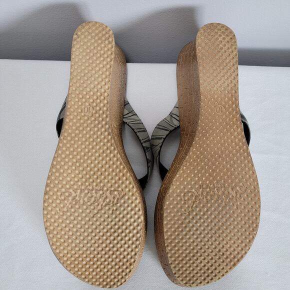 Island Slipper Wedge 3" Heel Sandals Womens Sz 10 Hawaiian Made In Hawaii USA - Picture 12 of 12